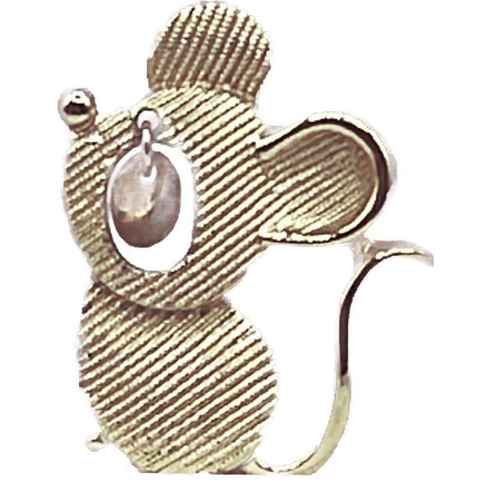 Vintage Sarah Coventry mouse with moving eye brooch